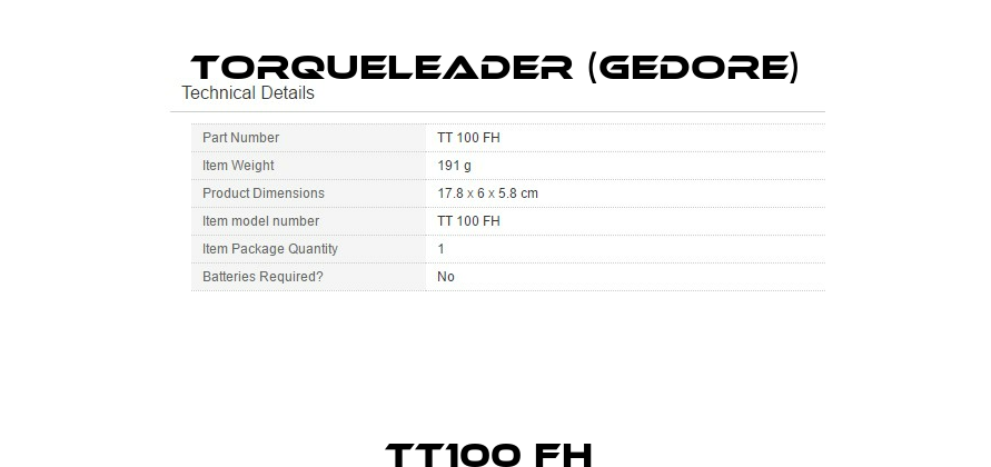 TT100 FH  Torqueleader (Gedore)