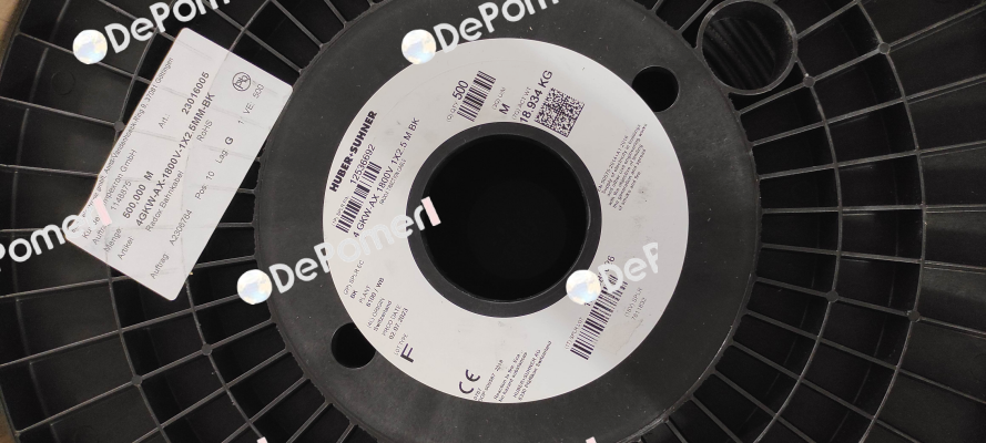 p/n: 12536692 type: 4GKW-AX-1800V-1X2.5MM-BK Huber Suhner