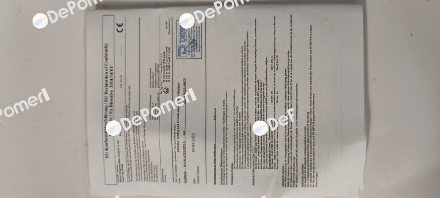 Manufacture Certificate Dittmer