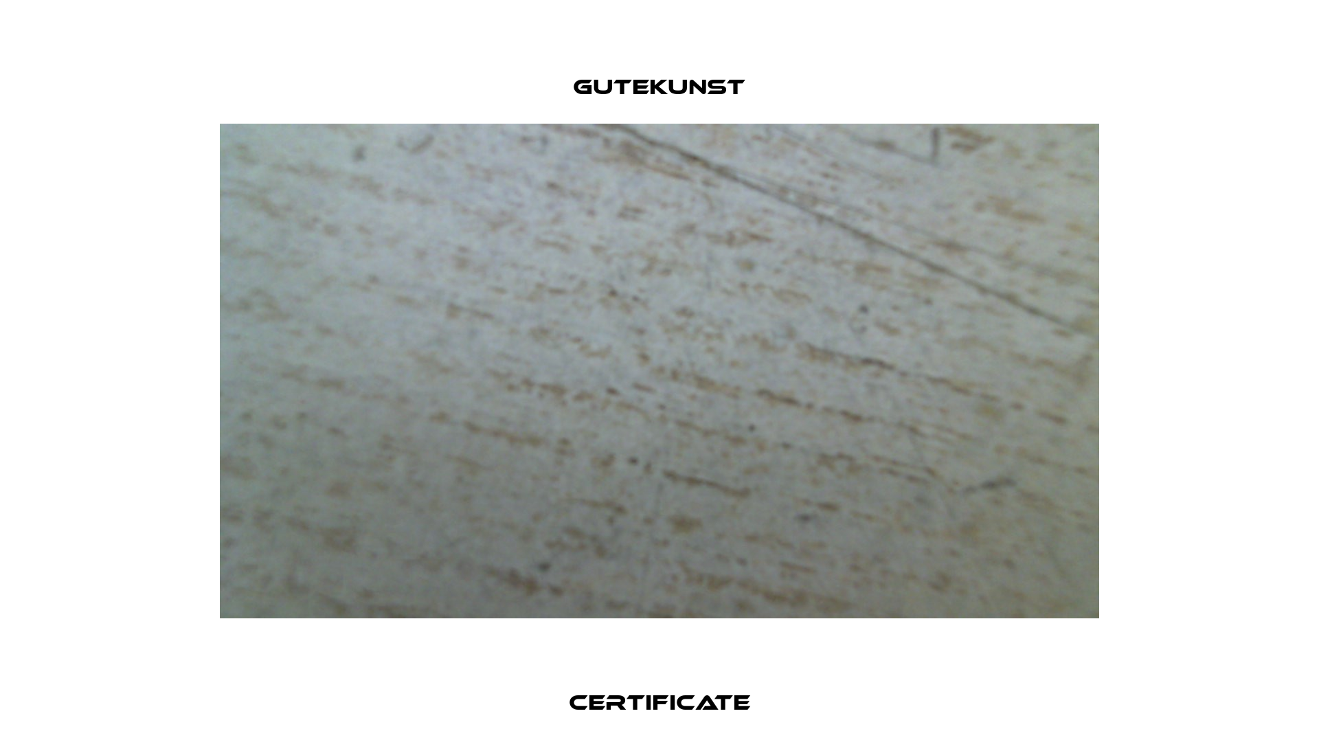 Certificate Gutekunst