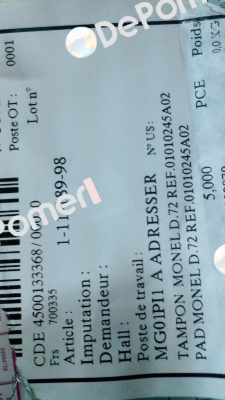 CDE 4500133368/20 ARTICLE:1-11-189-98 FOR  M 400 L   MATTEI