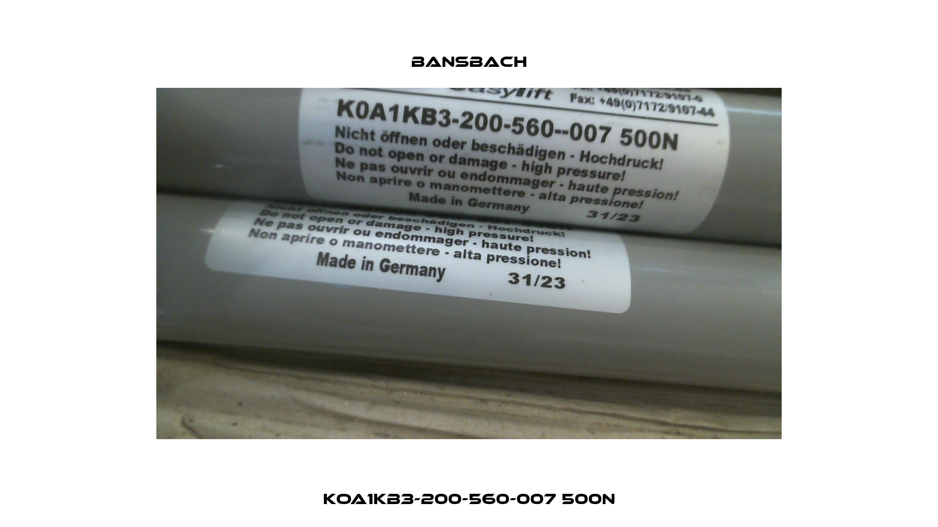 KOA1KB3-200-560-007 500N Bansbach