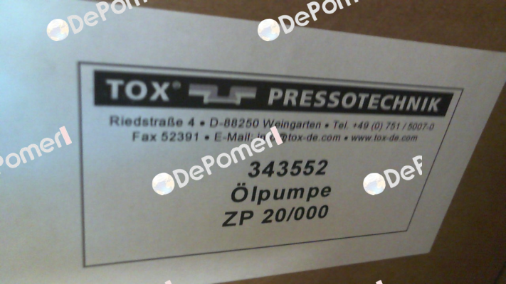 343552 // ZP 20/000 Tox Pressotechnik