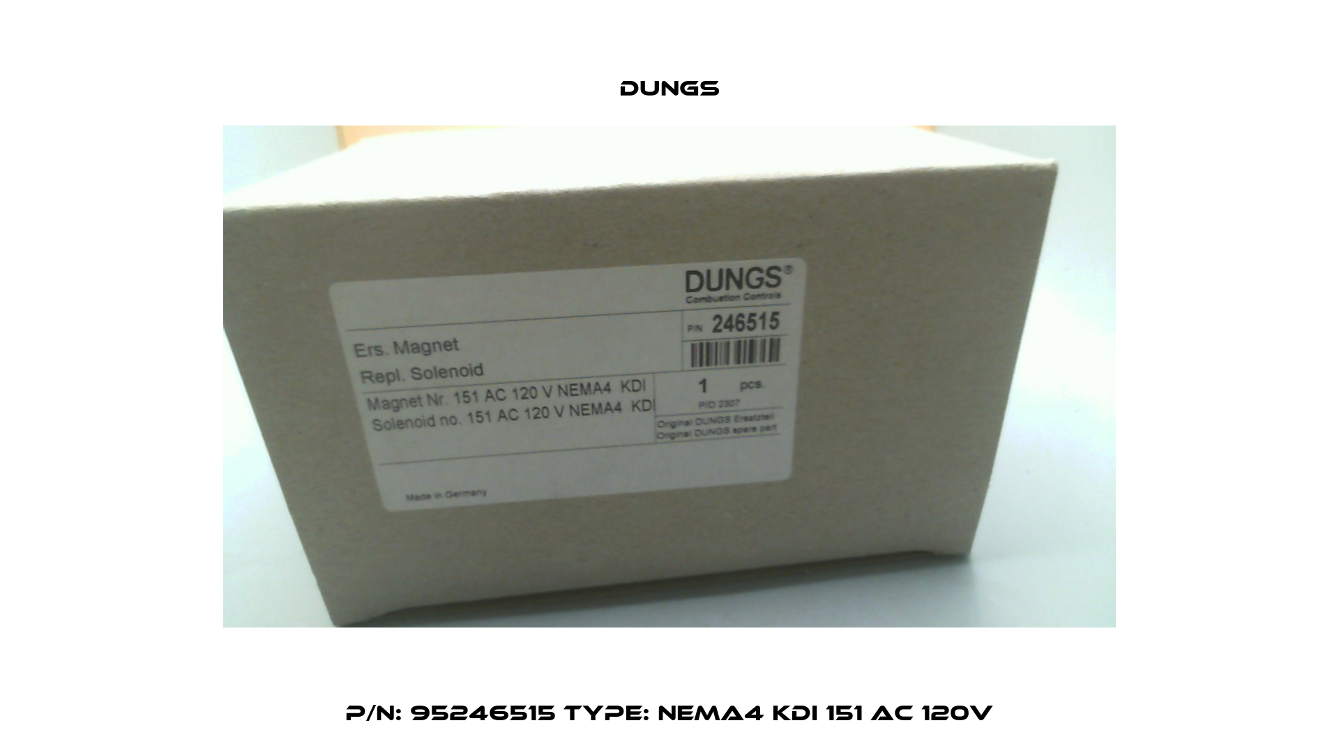 p/n: 95246515 type: NEMA4 KDI 151 AC 120V Dungs