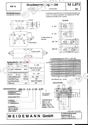 DBD10-Z10-F140-ARV/BRV Weidemann