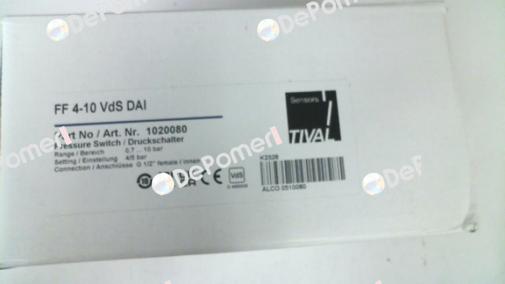 P/N: 1020080, Type FF4- 10 VdS DAI Tival-Sensors