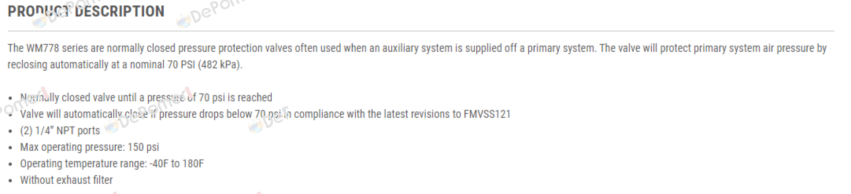 WM-778-A (118181) Williams Controls