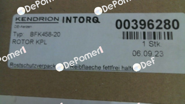 00396280 / Typ INTORQ BFK458 Kendrion