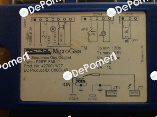 TYPE:P25F FML  PROD NO:427001/V27 Pactrol