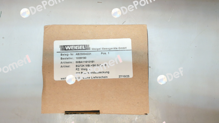 80BA11610161 Weigel